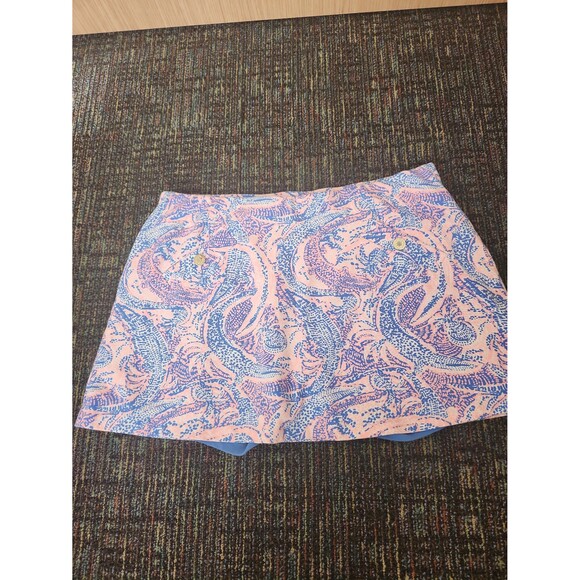 Lilly Pulitzer Mini Madison Skort in "Coastal Blue Maybe Gator" Size L - Picture 1 of 7